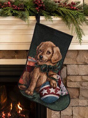 Puppy Christmas Stocking – Made in USA 17”